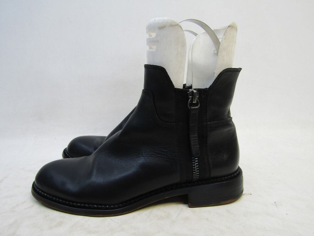 Franco Sarto Womens Size 5.5 M Black Leather Zip Ankle Fashion Boots Booties